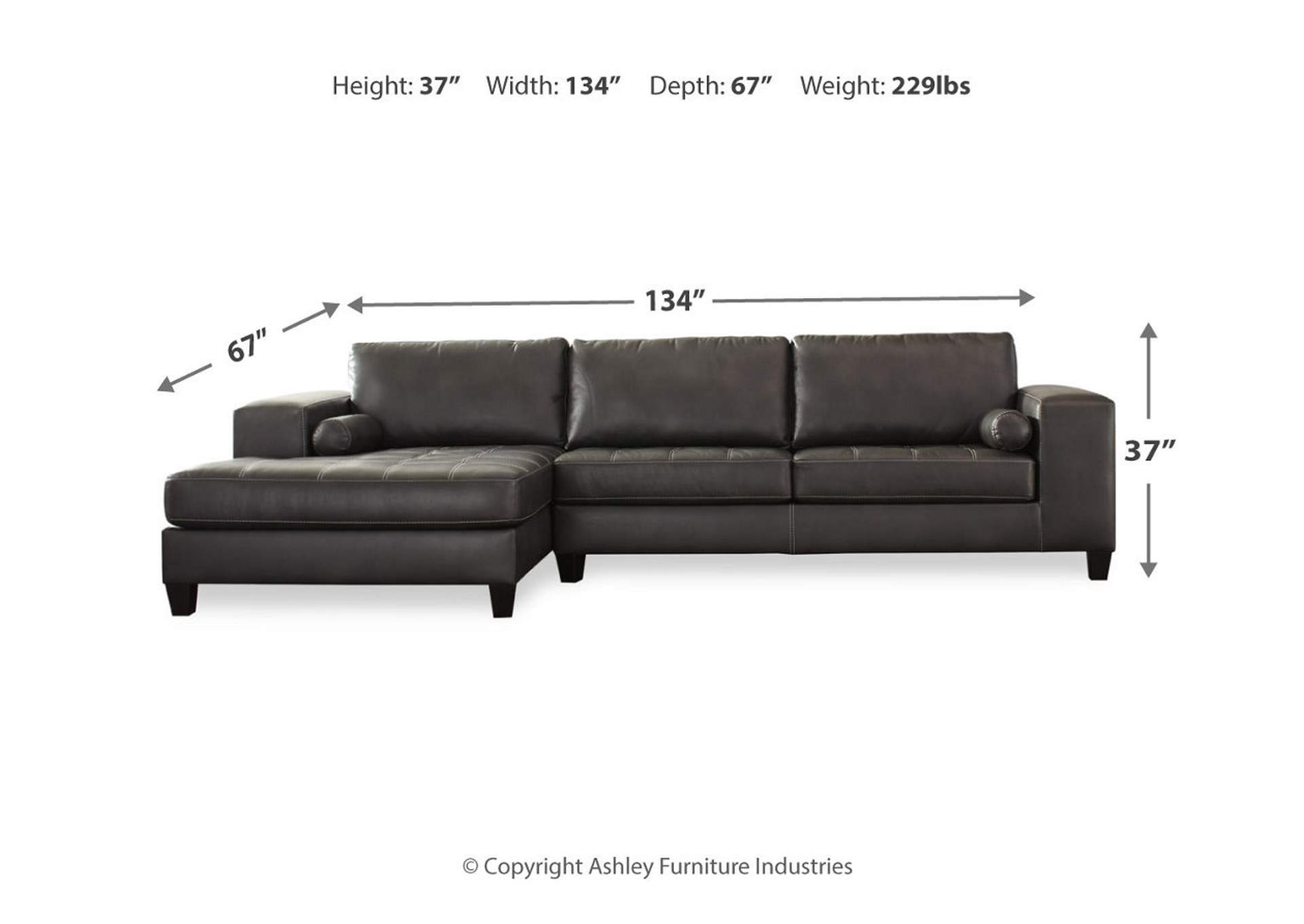 Nokomis 2-Piece Sectional with Ottoman,Signature Design By Ashley