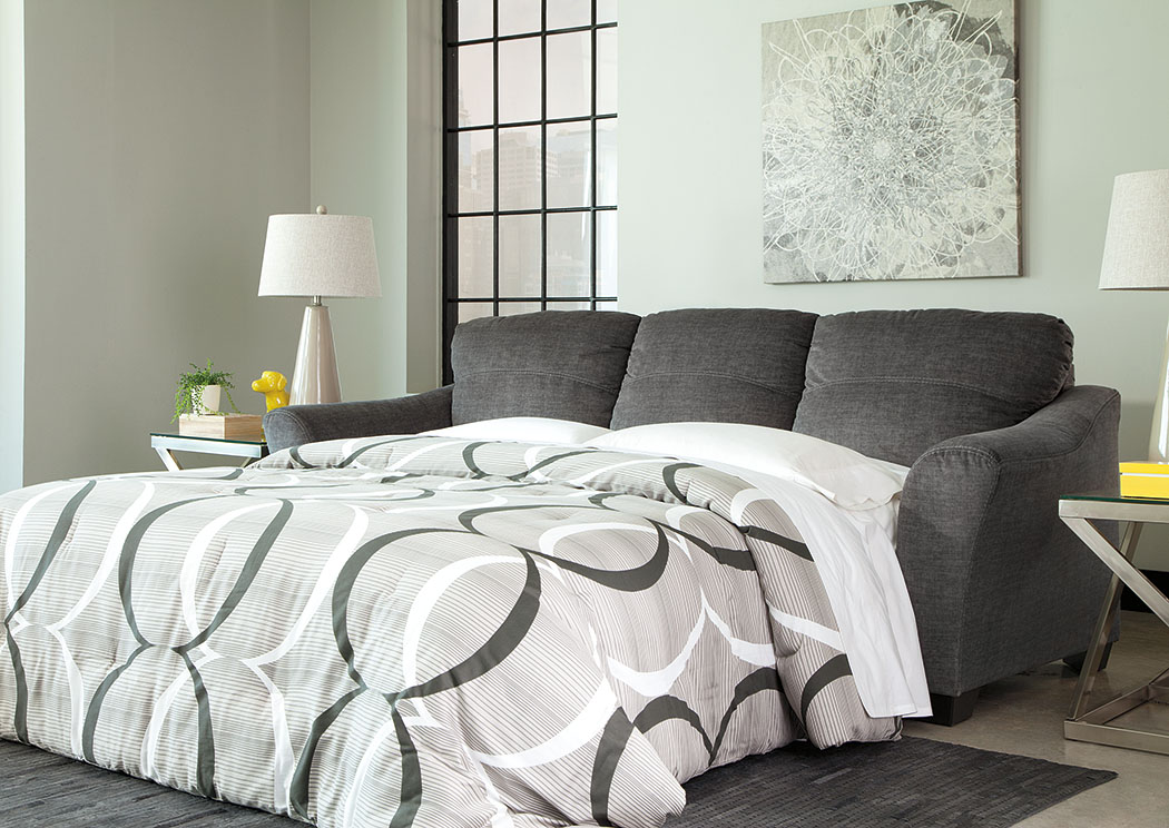 Braxlin Charcoal Queen Sofa Chaise Sleeper,ABF Benchcraft