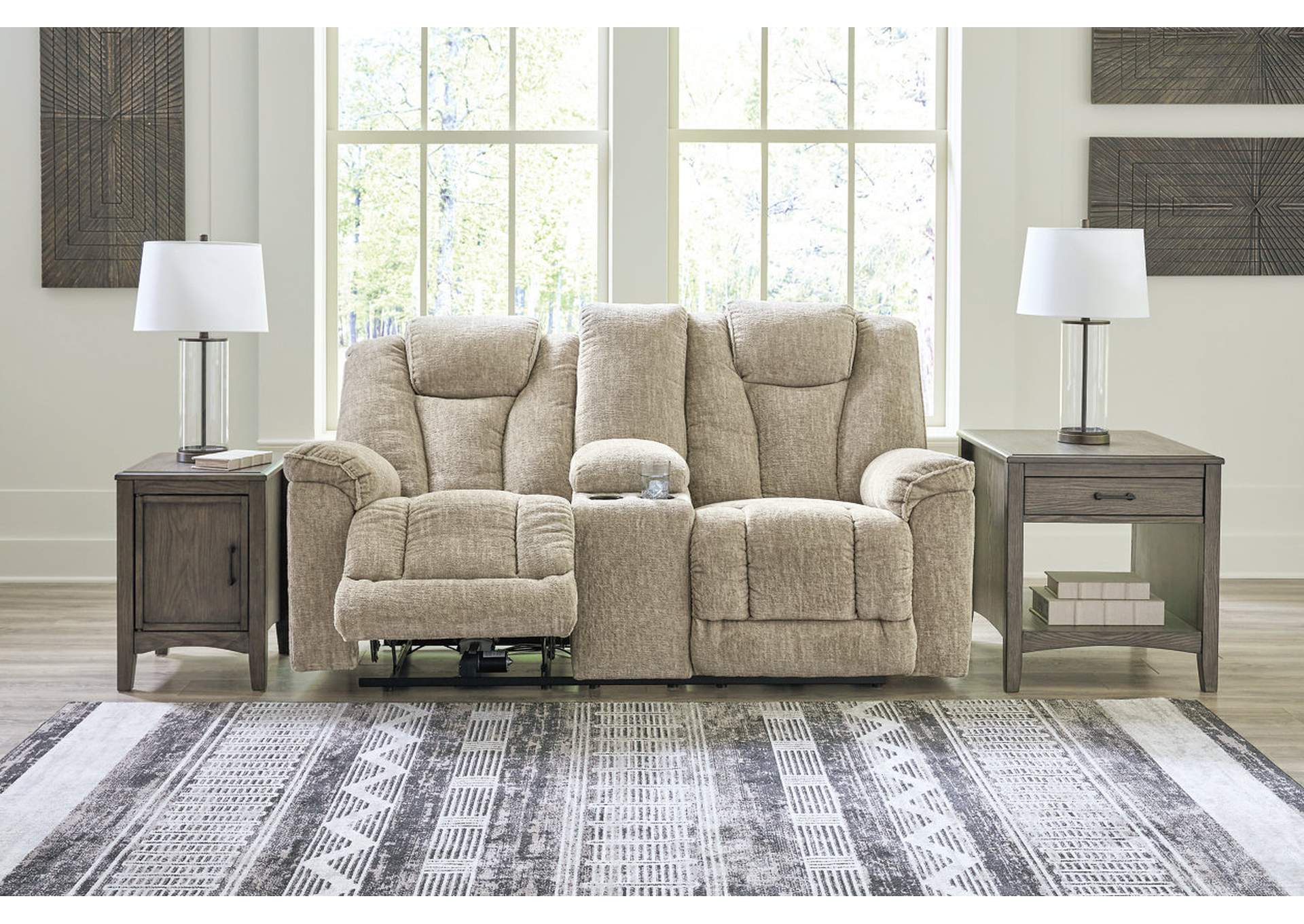 Hindmarsh Power Reclining Loveseat with Console,Signature Design By Ashley