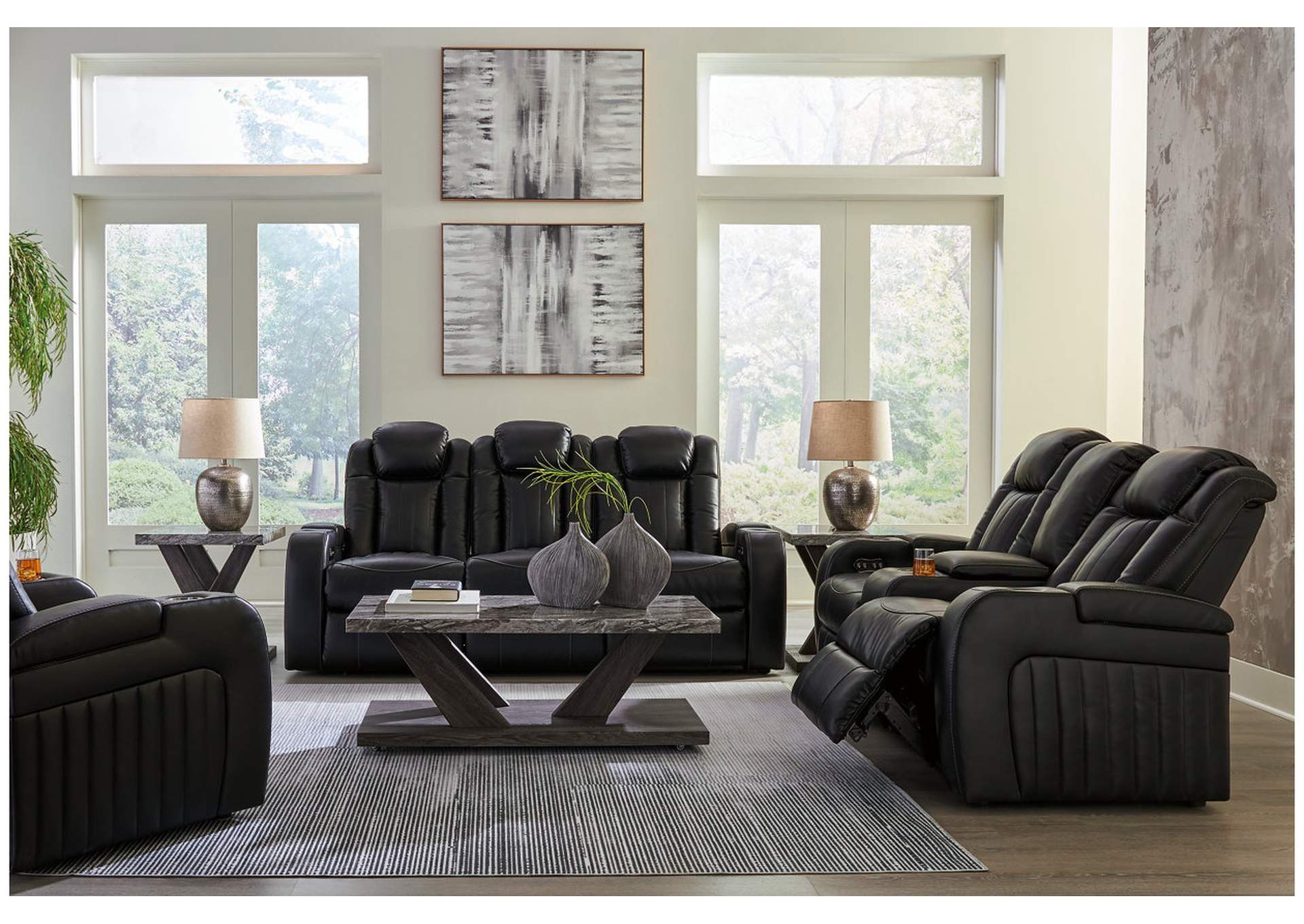 Caveman Den Power Reclining Sofa, Loveseat and Recliner,Signature Design By Ashley