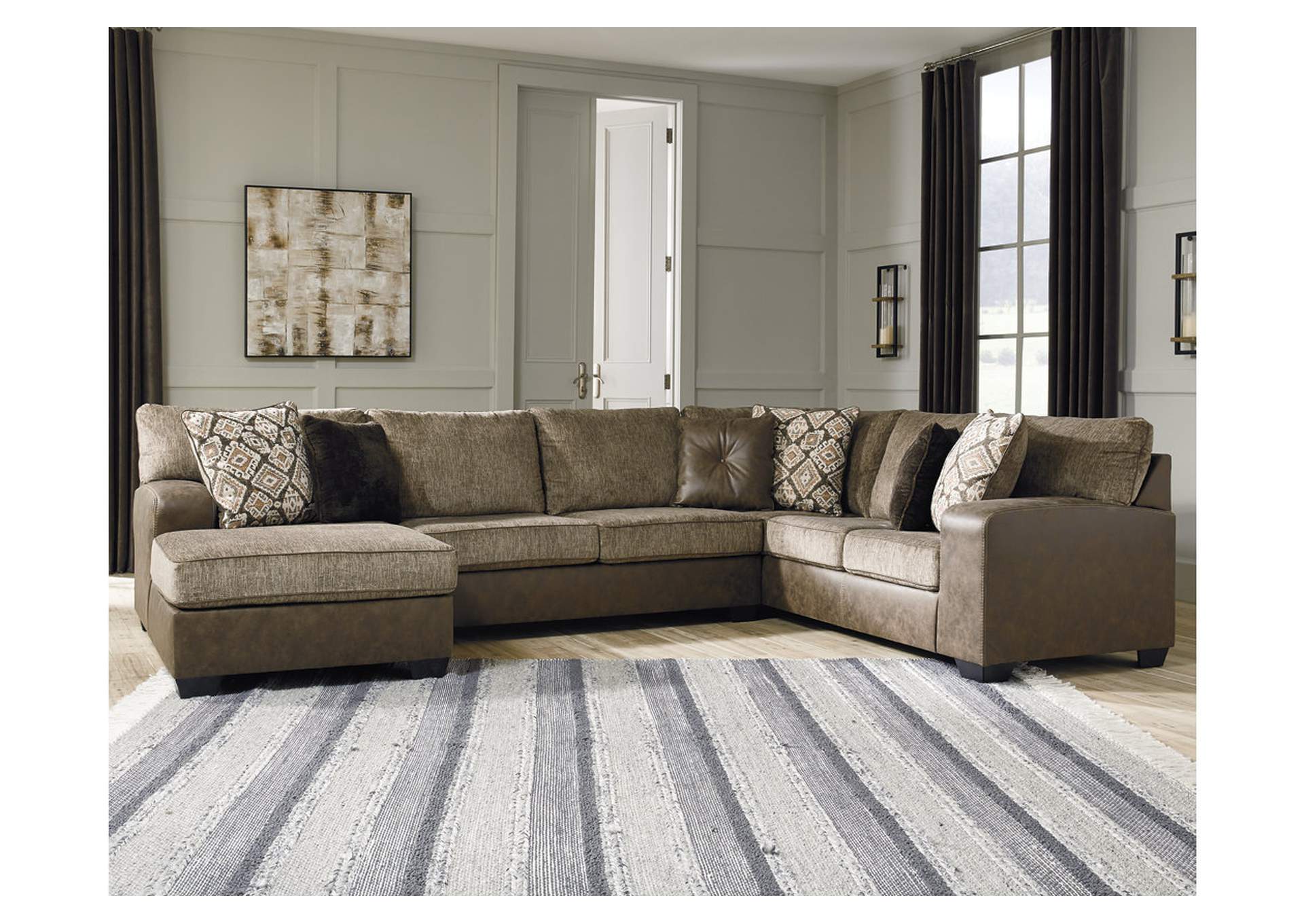 Abalone 3-Piece Sectional with Chaise,Benchcraft