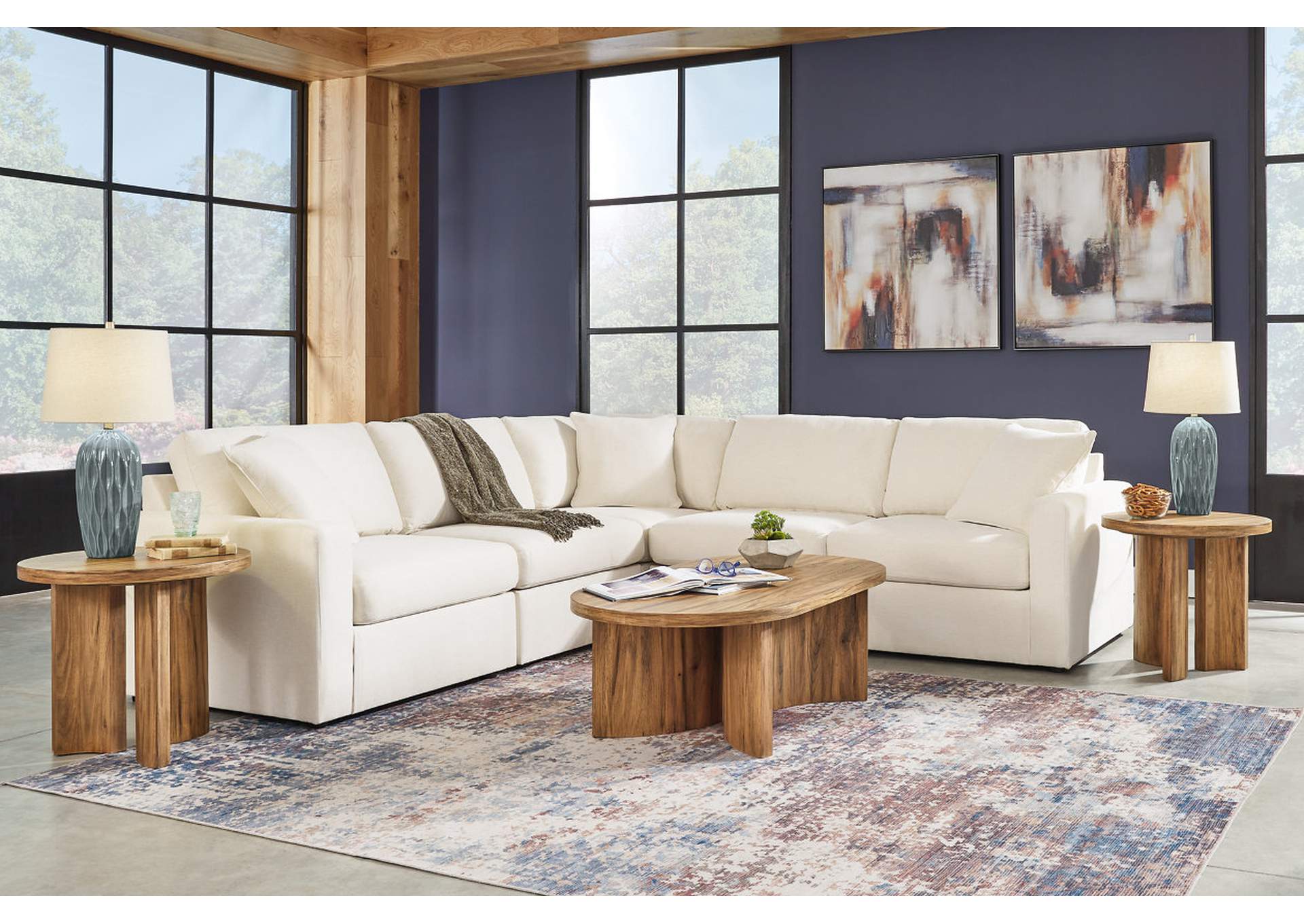 Pillar Peak 5-Piece Sectional with Ottoman,Signature Design By Ashley