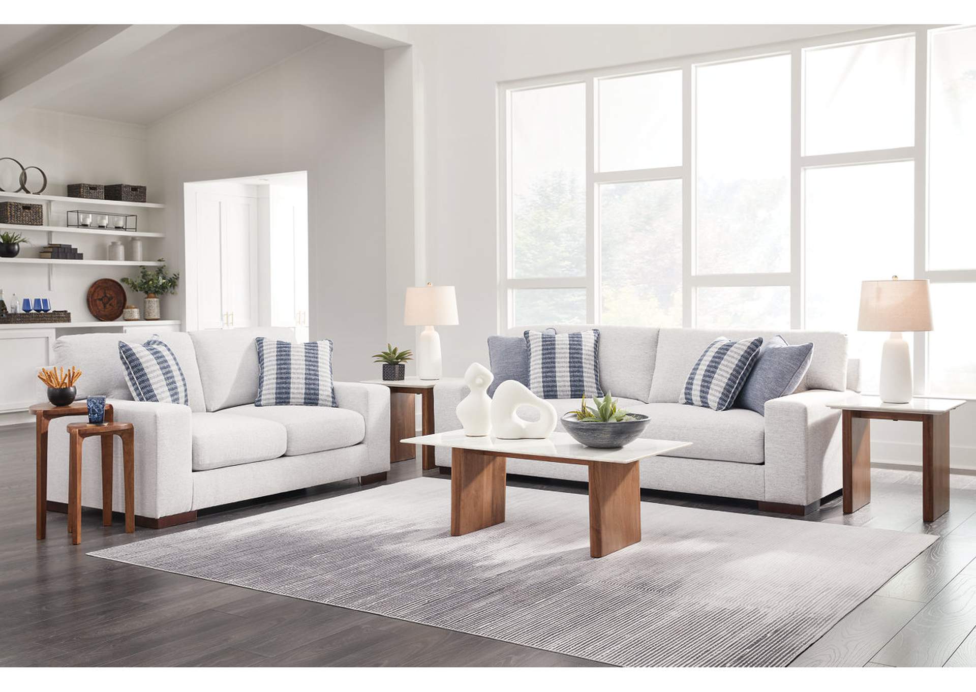 Belvoir Performance Fabric Sofa and Loveseat,Ashley