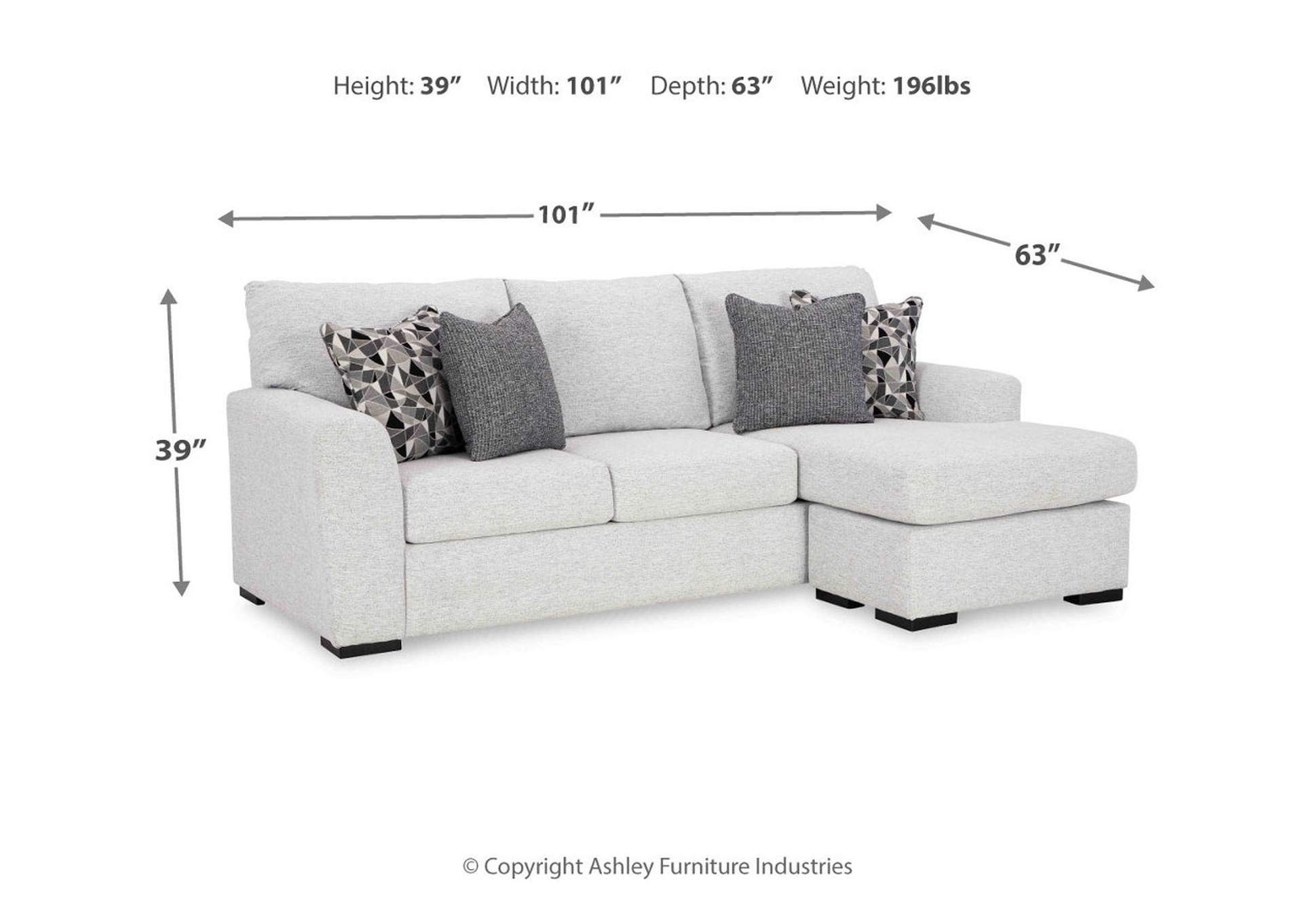 Tasselton Sofa Chaise with Ottoman,Ashley