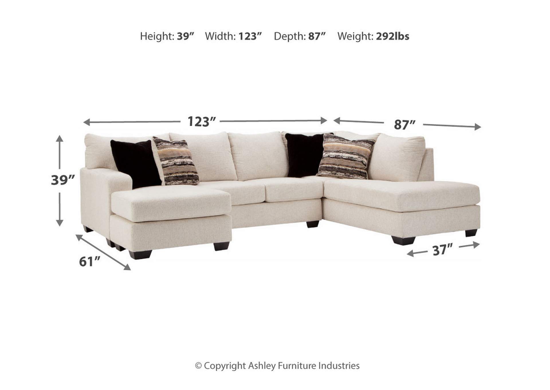 Cambri 2-Piece Sectional with Chaise,Ashley