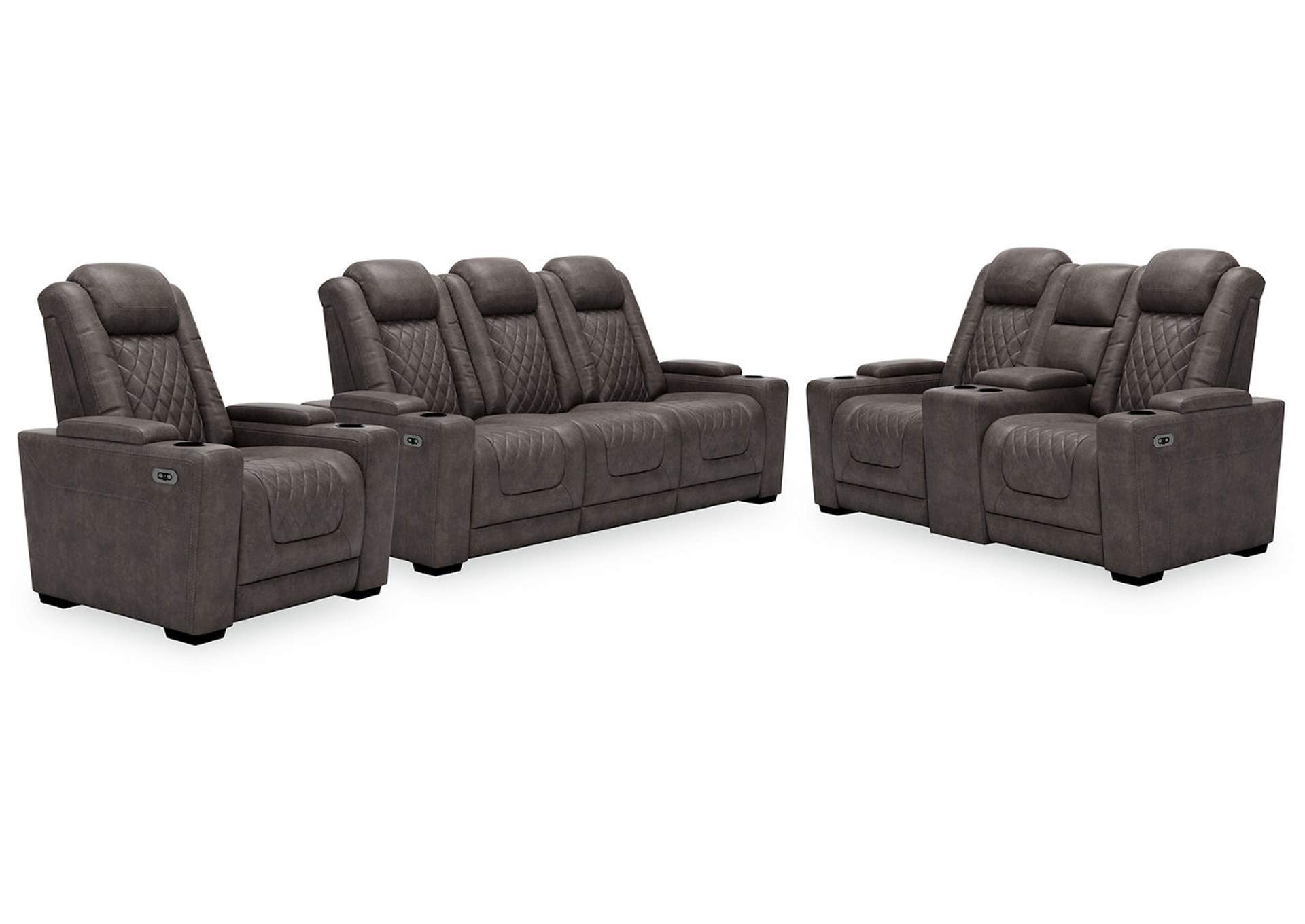 HyllMont Power Reclining Sofa, Loveseat and Recliner,Signature Design By Ashley