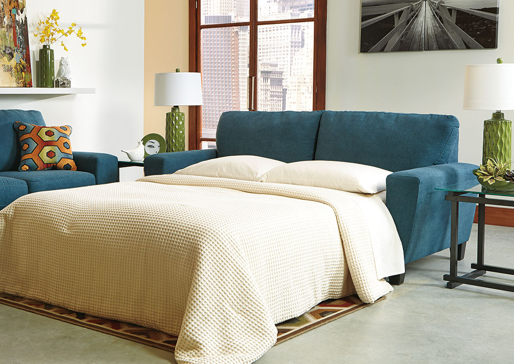Sagen Teal Queen Sofa Sleeper,ABF Signature Design by Ashley