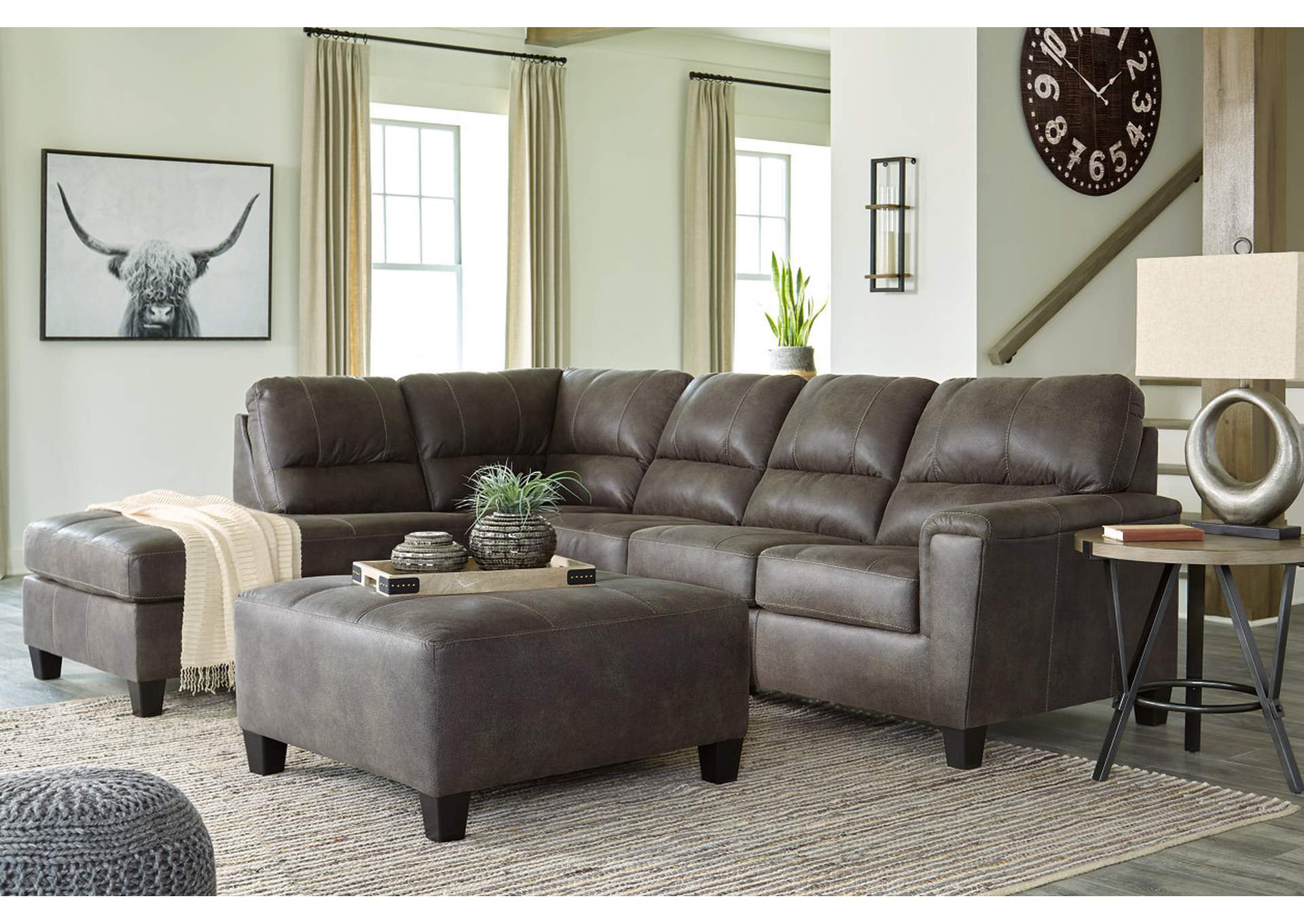 Navi 2-Piece Sectional with Ottoman,Signature Design By Ashley