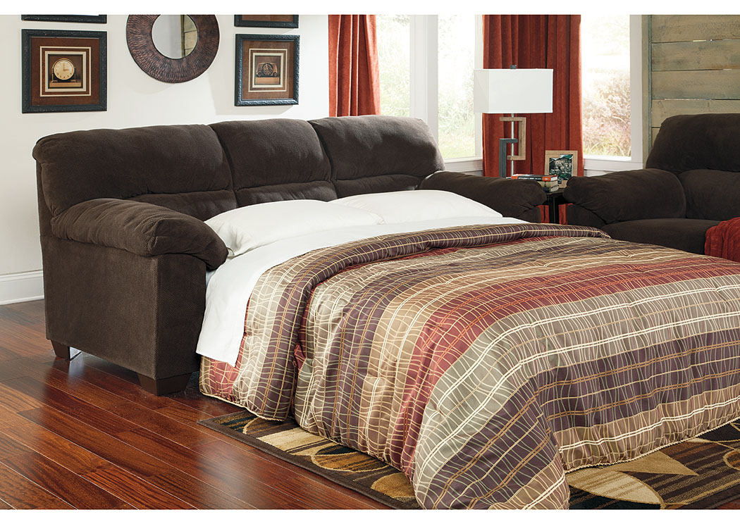 Zorah Chocolate Full Sofa Sleeper,ABF Benchcraft