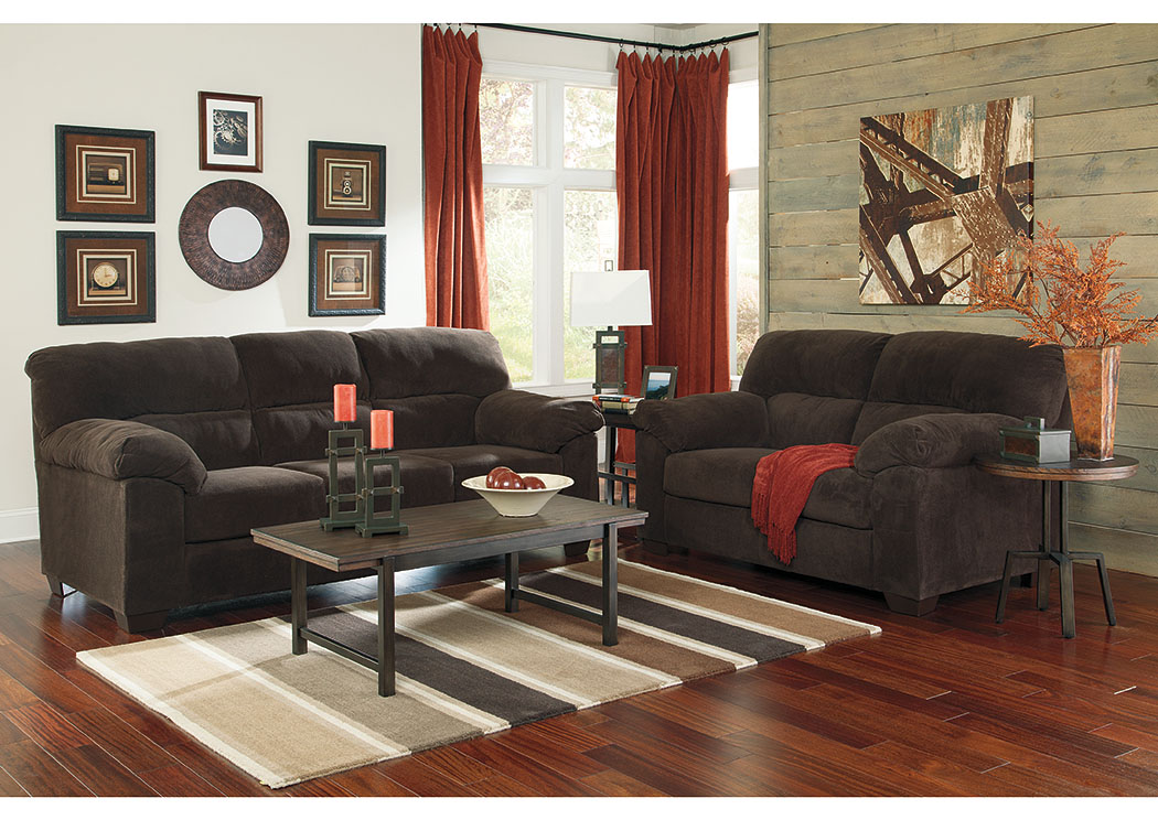 Zorah Chocolate Sofa & Loveseat,ABF Benchcraft