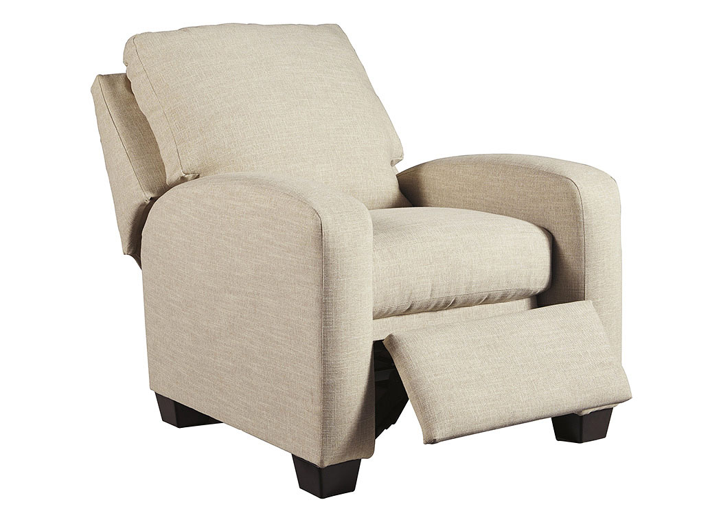 Ayanna Nuvella Sand Low Leg Recliner,ABF Benchcraft