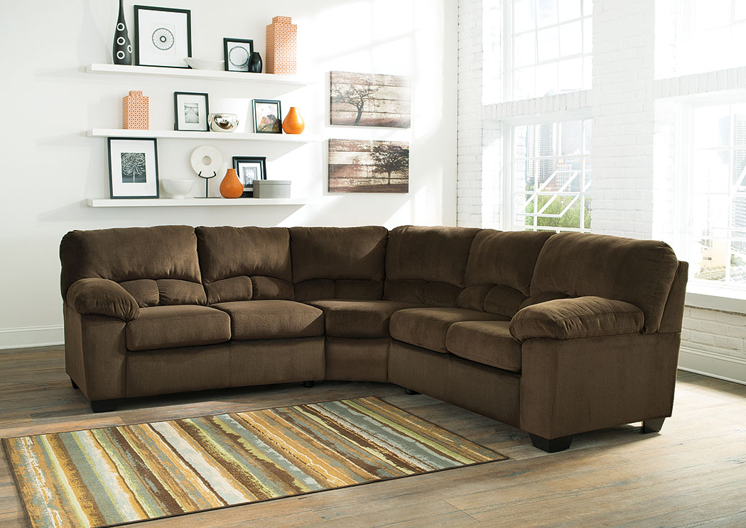 Dailey Chocolate Sectional w/ Half Wedge,ABF Signature Design by Ashley