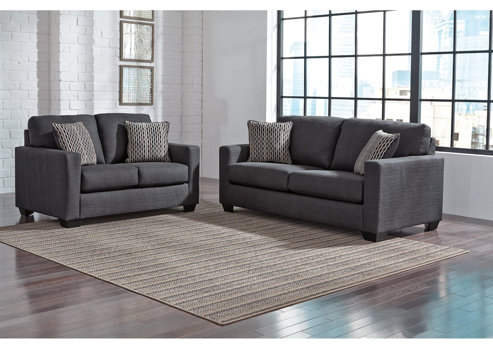 Bavello Indigo Sofa & Loveseat,ABF Benchcraft