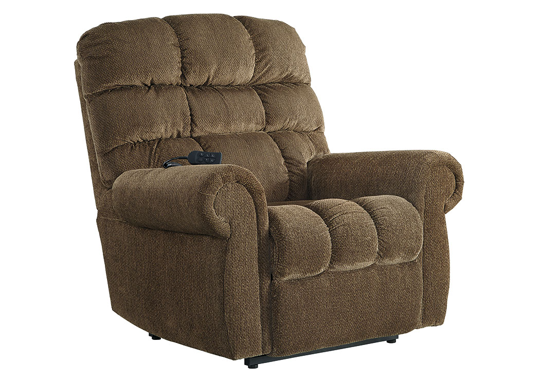 Ernestine Truffle Power Lift Recliner,ABF Signature Design by Ashley