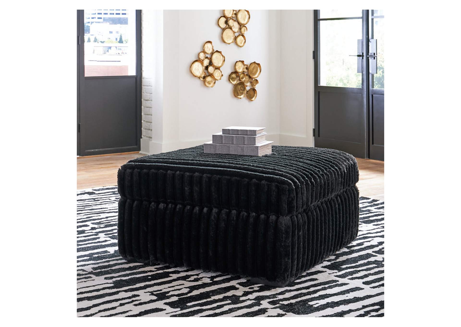 Midnight-Madness Oversized Accent Ottoman,Signature Design By Ashley