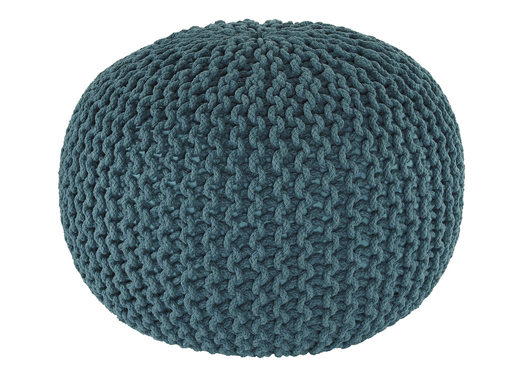 Nils Teal Pouf,ABF Signature Design by Ashley