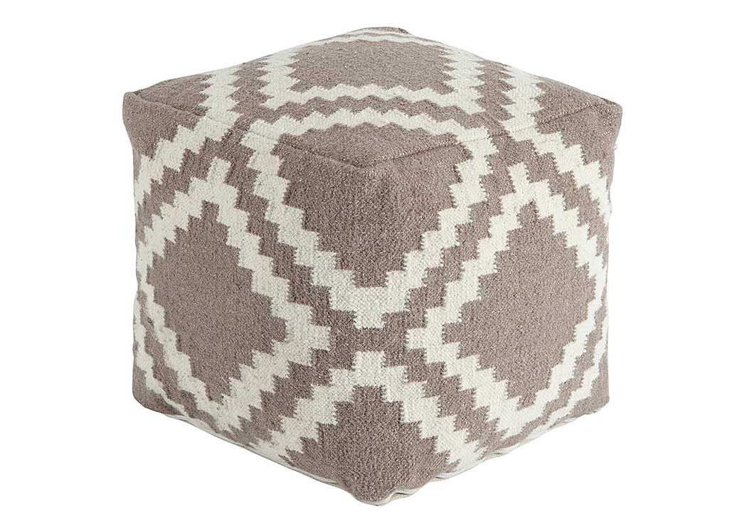 Geometric Gray Pouf,ABF Signature Design by Ashley