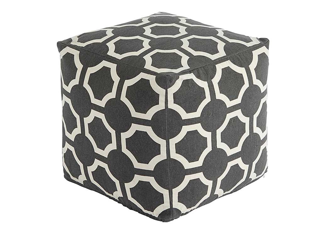 Geometric Gray Pouf,ABF Signature Design by Ashley