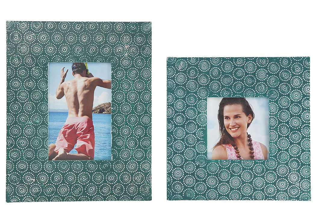 Bansi Teal Photo Frame (Set of 4),ABF Signature Design by Ashley