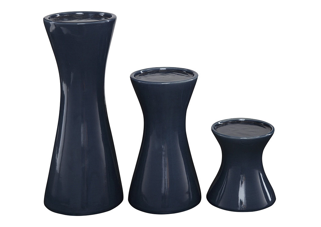 Cais Navy Candle Holder (Set of 3),ABF Signature Design by Ashley