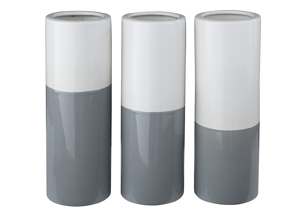Dalal Gray/White Vase (Set of 3),ABF Signature Design by Ashley