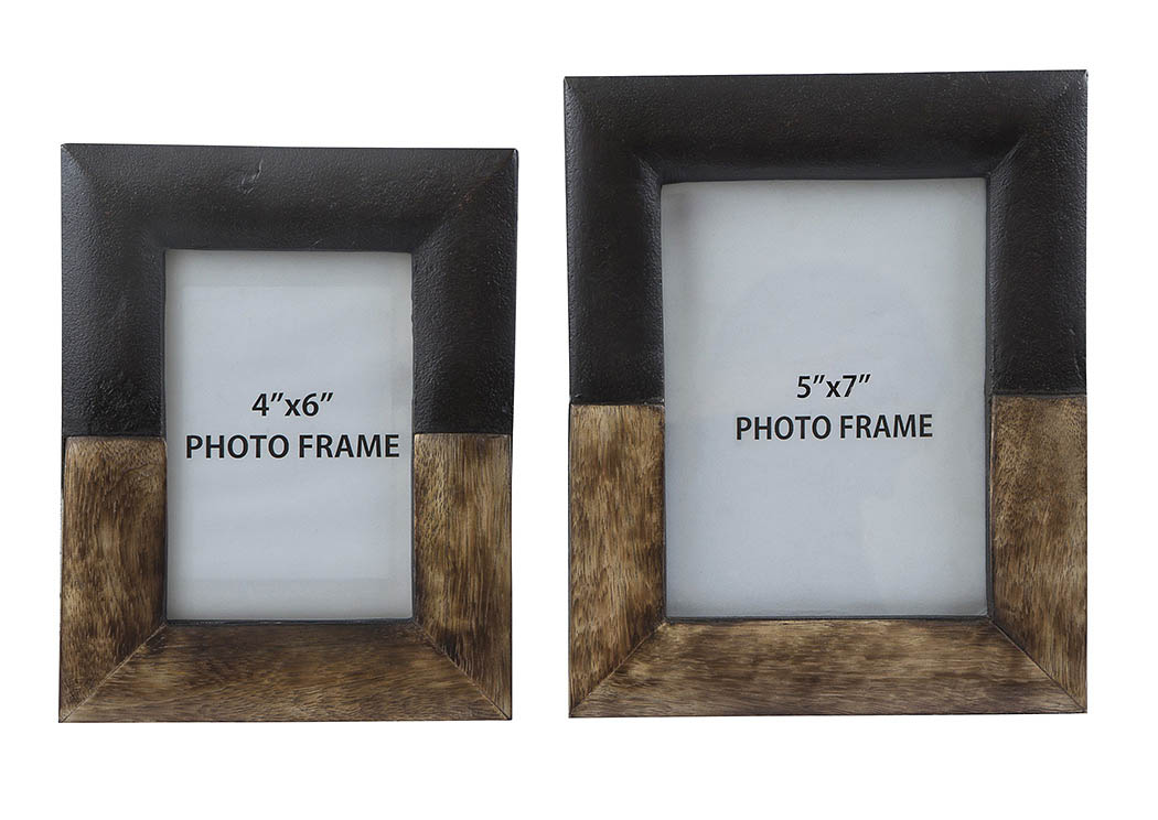 Michi Bronze Finish/Wood Photo Frame (Set of 2),ABF Signature Design by Ashley