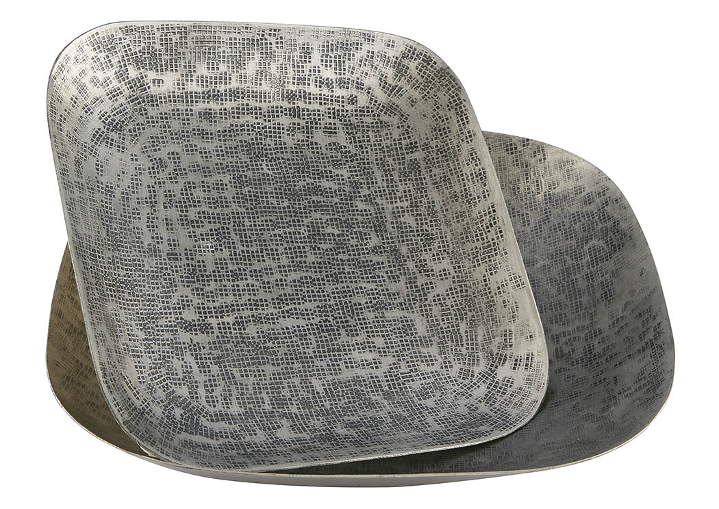 Jamari Pewter Finish Tray (Set of 2),ABF Signature Design by Ashley
