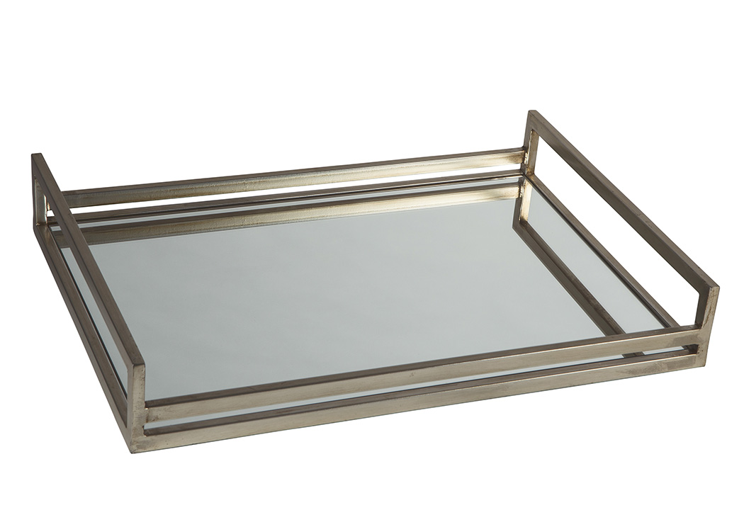 Derex Silver Finish Tray,ABF Signature Design by Ashley