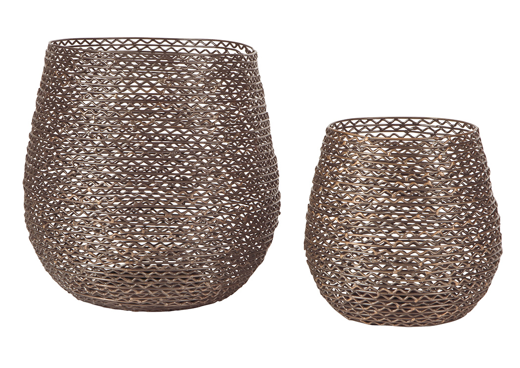 Desdemona Bronze Finish Candle Holder (Set of 2),ABF Signature Design by Ashley