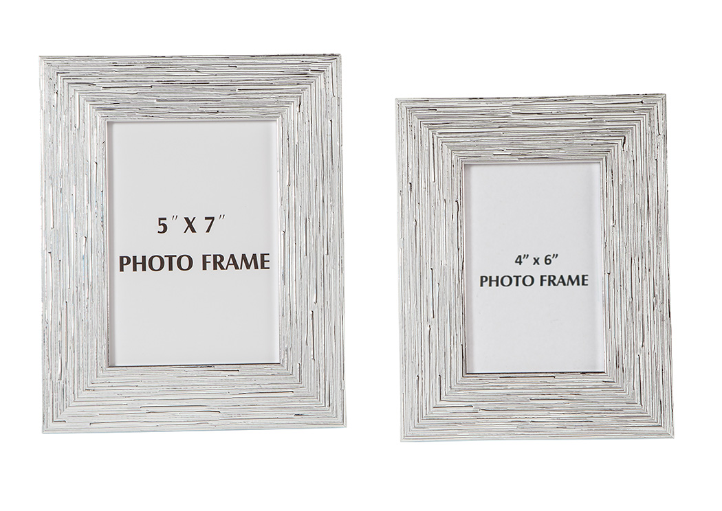 Devaki White/Silver Finish Photo Frame (Set of 2),ABF Signature Design by Ashley