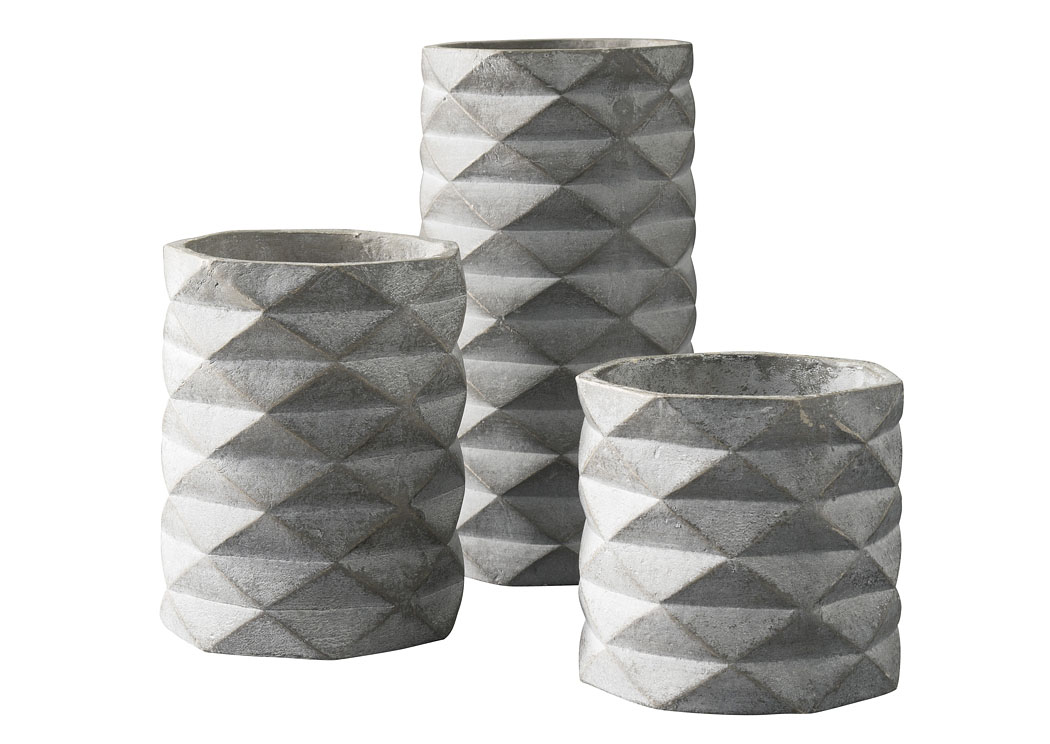 Charlot Gray Vase (Set of 3),ABF Signature Design by Ashley
