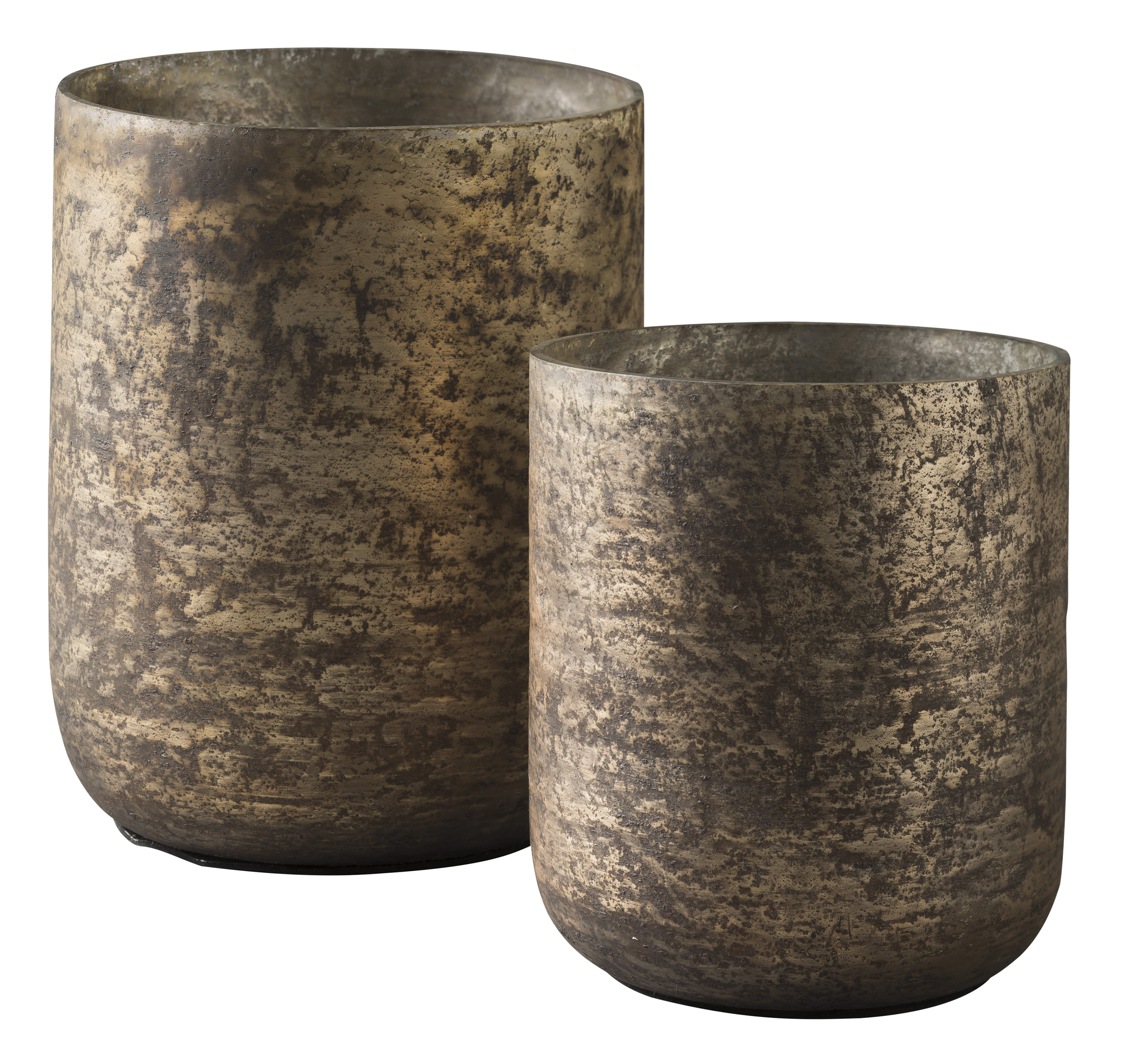 Christelle Antique Gray Candle Holder Set (Set of 2),ABF Signature Design by Ashley