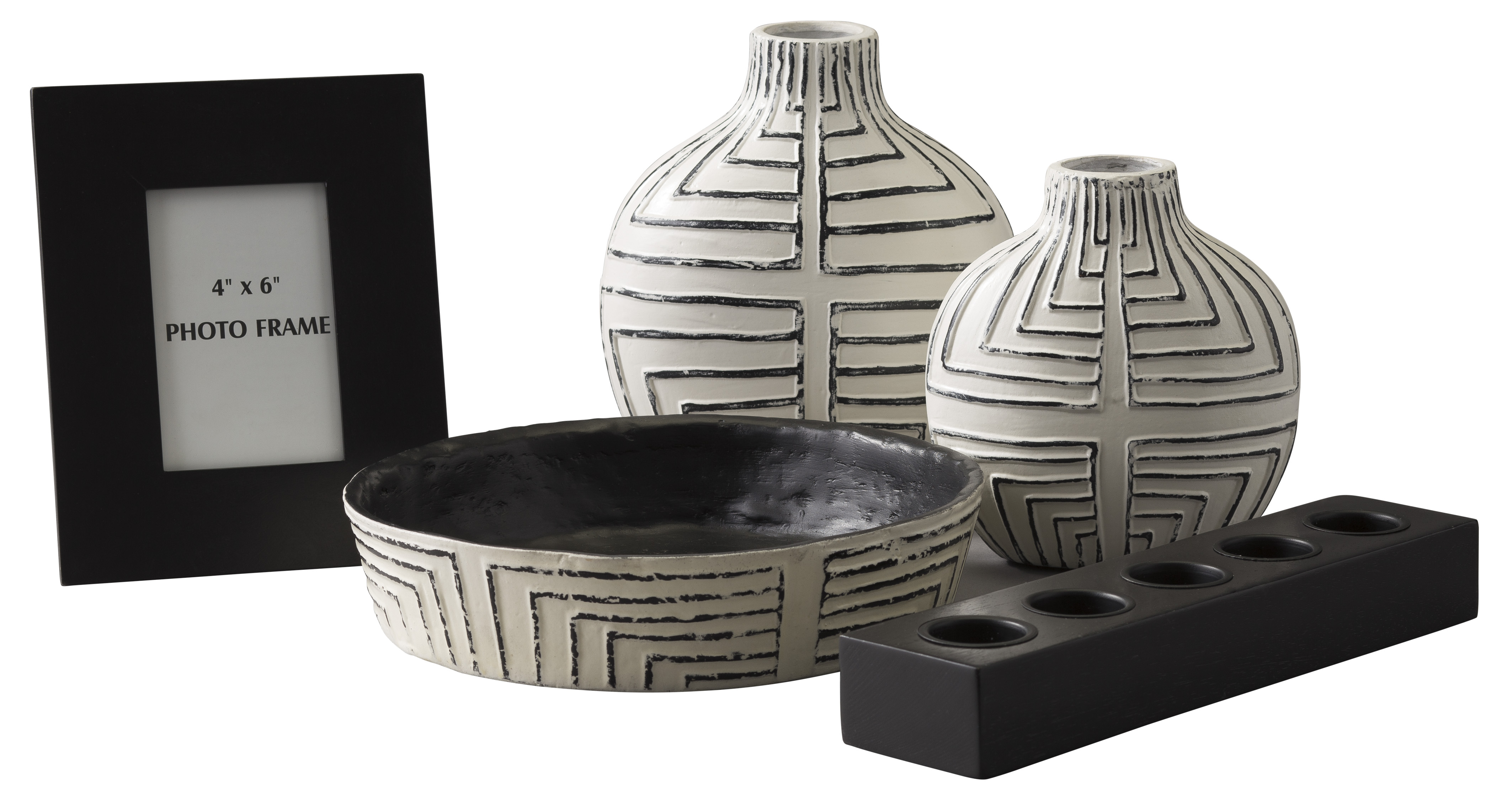 Casimir Black/White Accessory Set (Set of 5),ABF Signature Design by Ashley