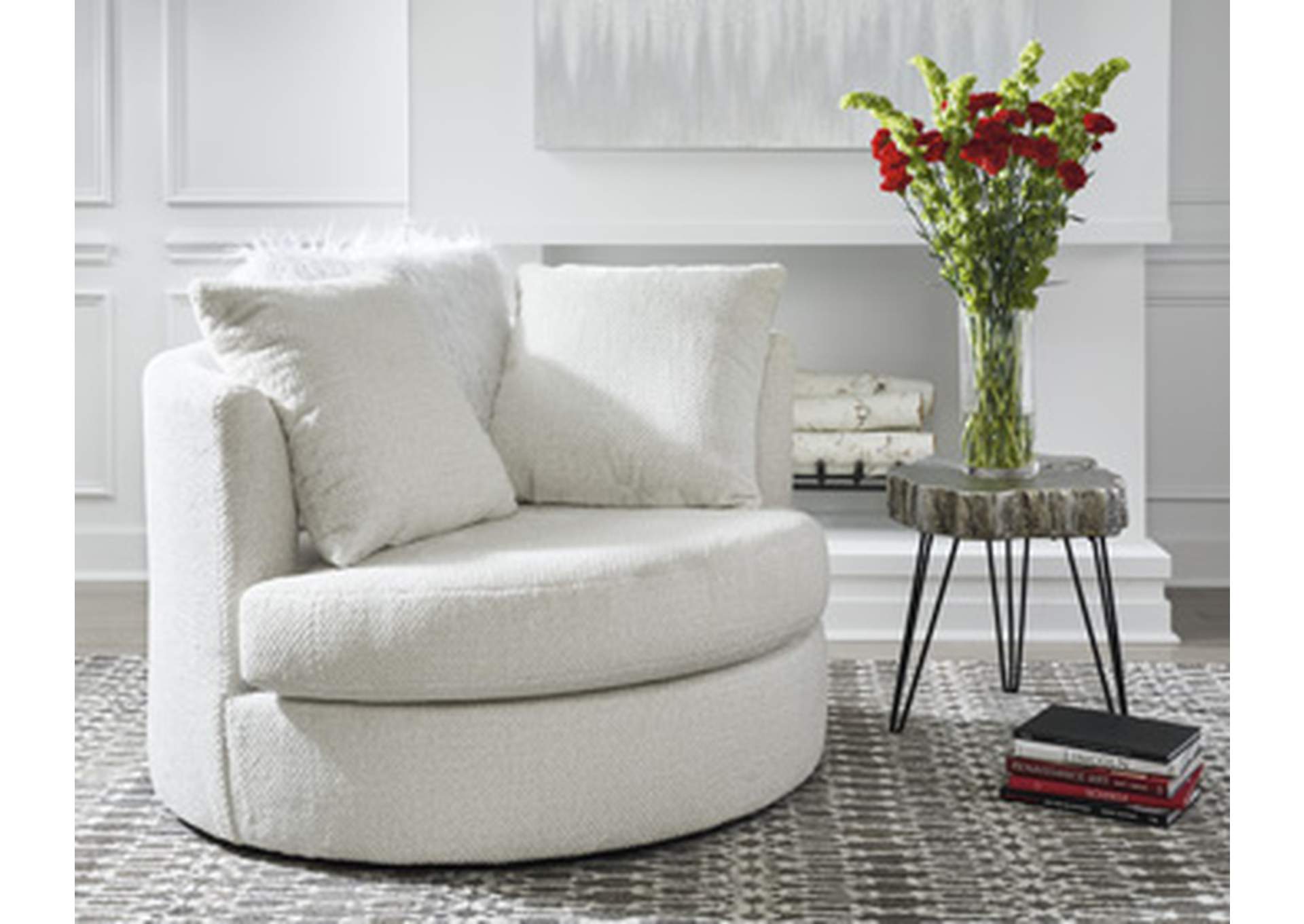 Delhaven Oversized Swivel Accent Chair,Signature Design By Ashley