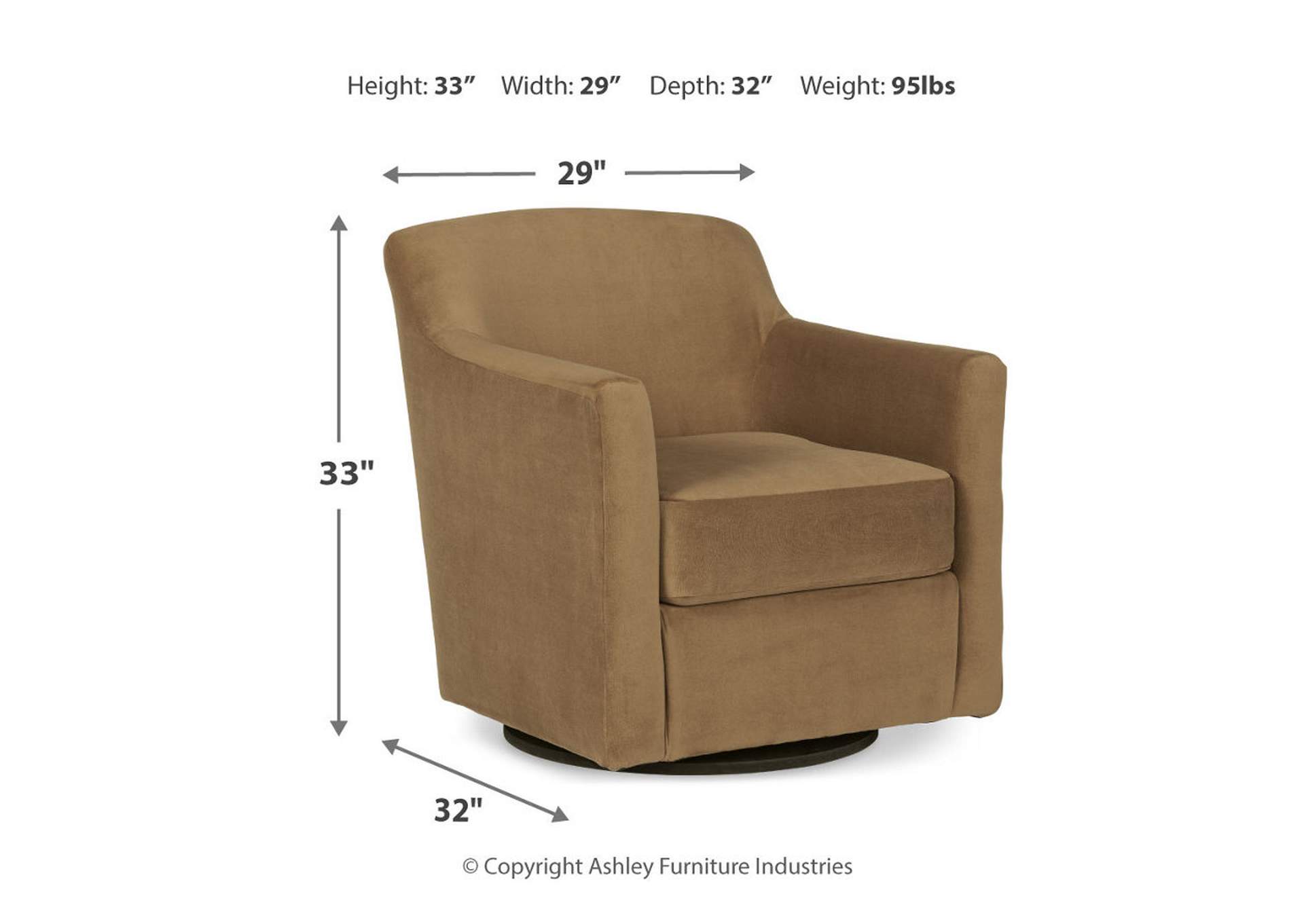 Bradney Swivel Accent Chair,Signature Design By Ashley