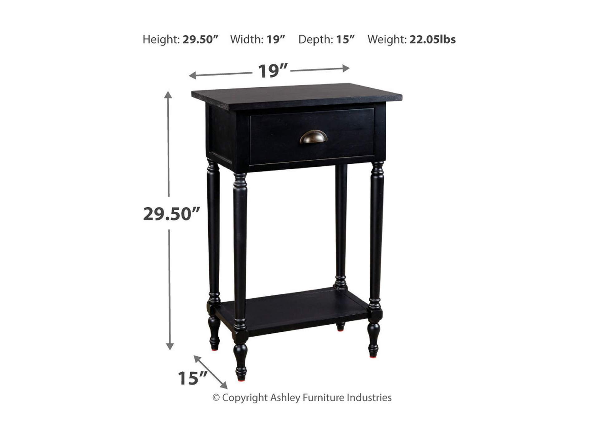 Juinville Black Accent Table,Direct To Consumer Express