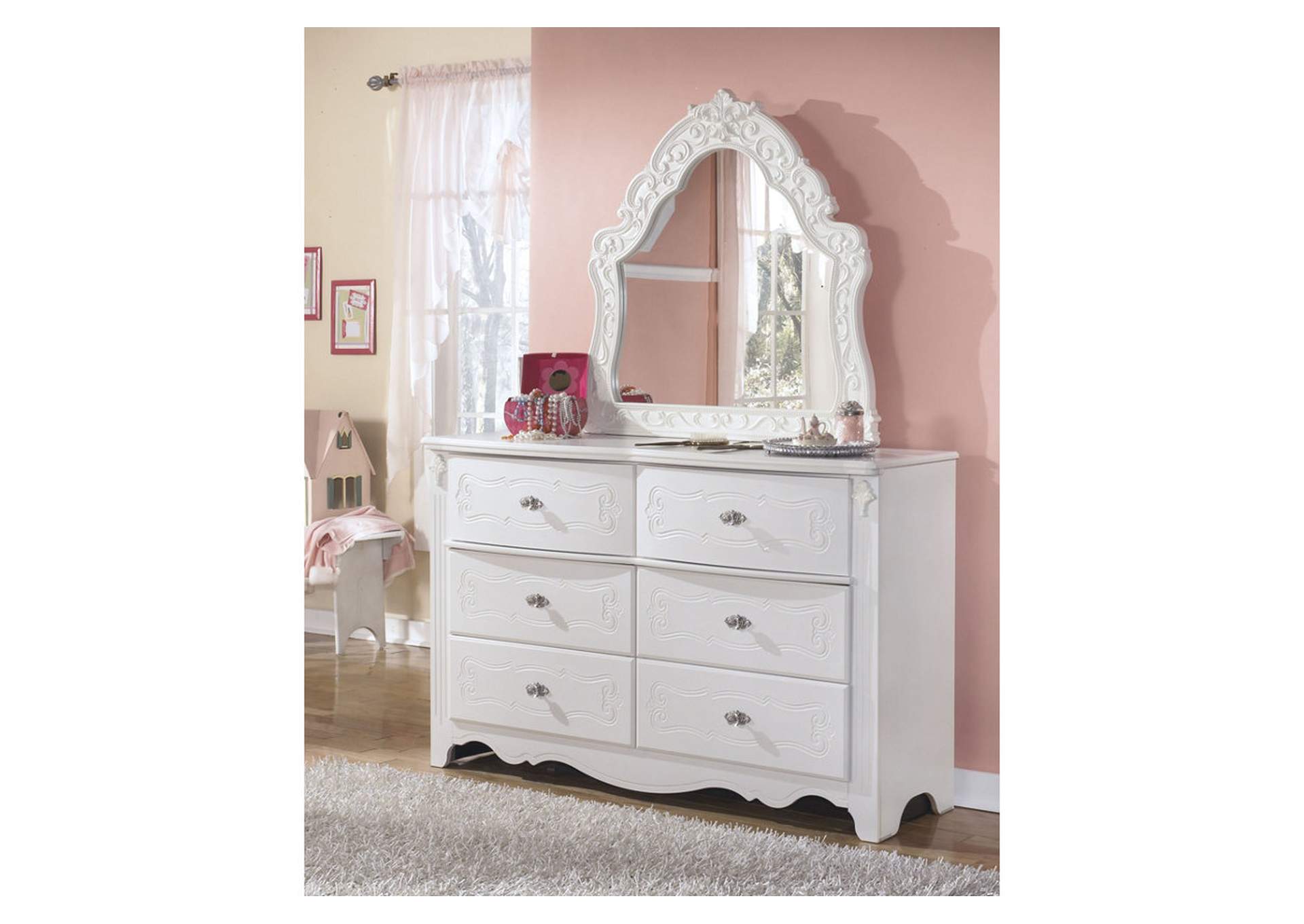 Bostwick Shoals Twin Panel Bed with Mirrored Dresser, Chest and 2 Nightstands,Signature Design By Ashley