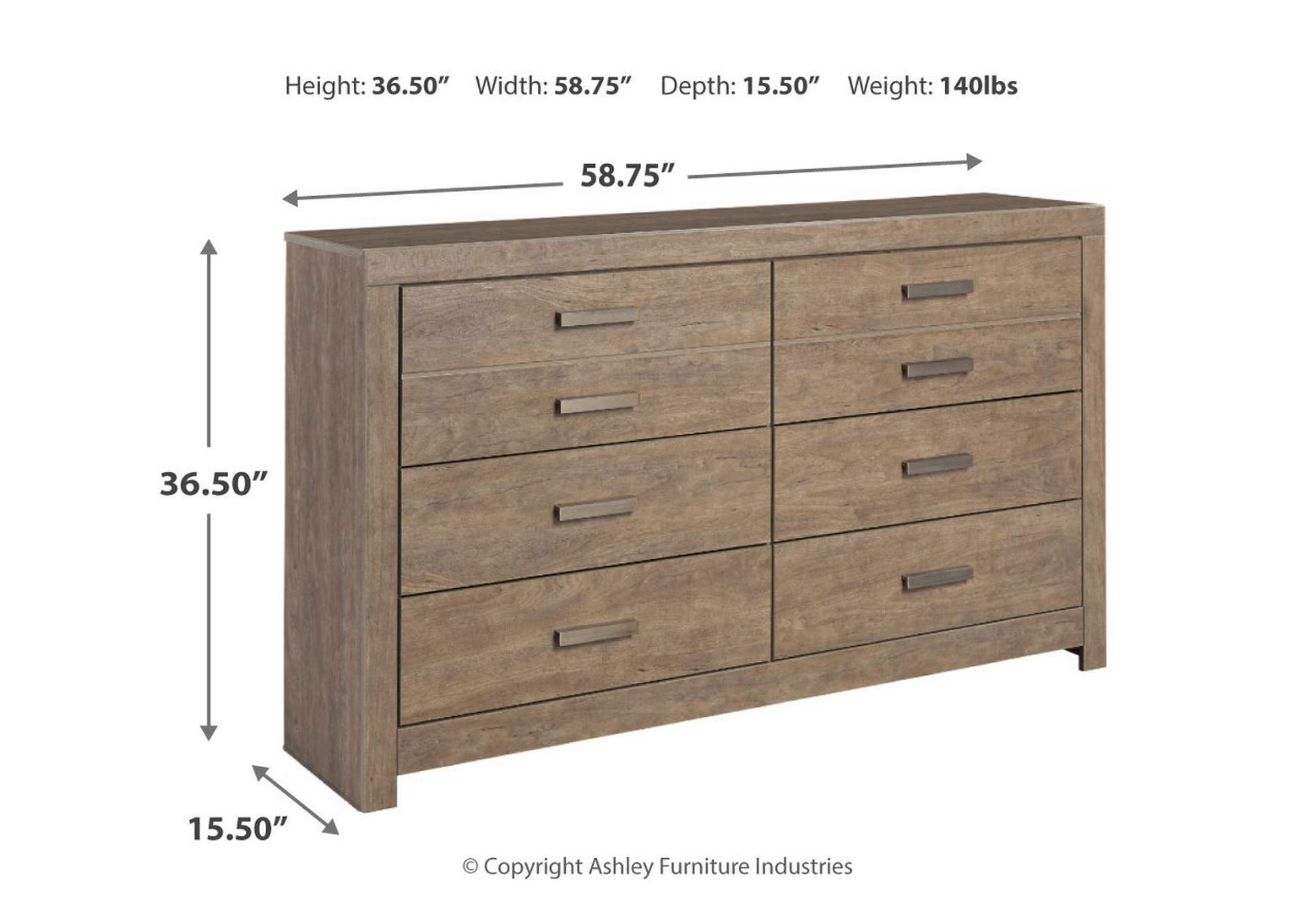 Culverbach King Panel Bed with Dresser,Signature Design By Ashley