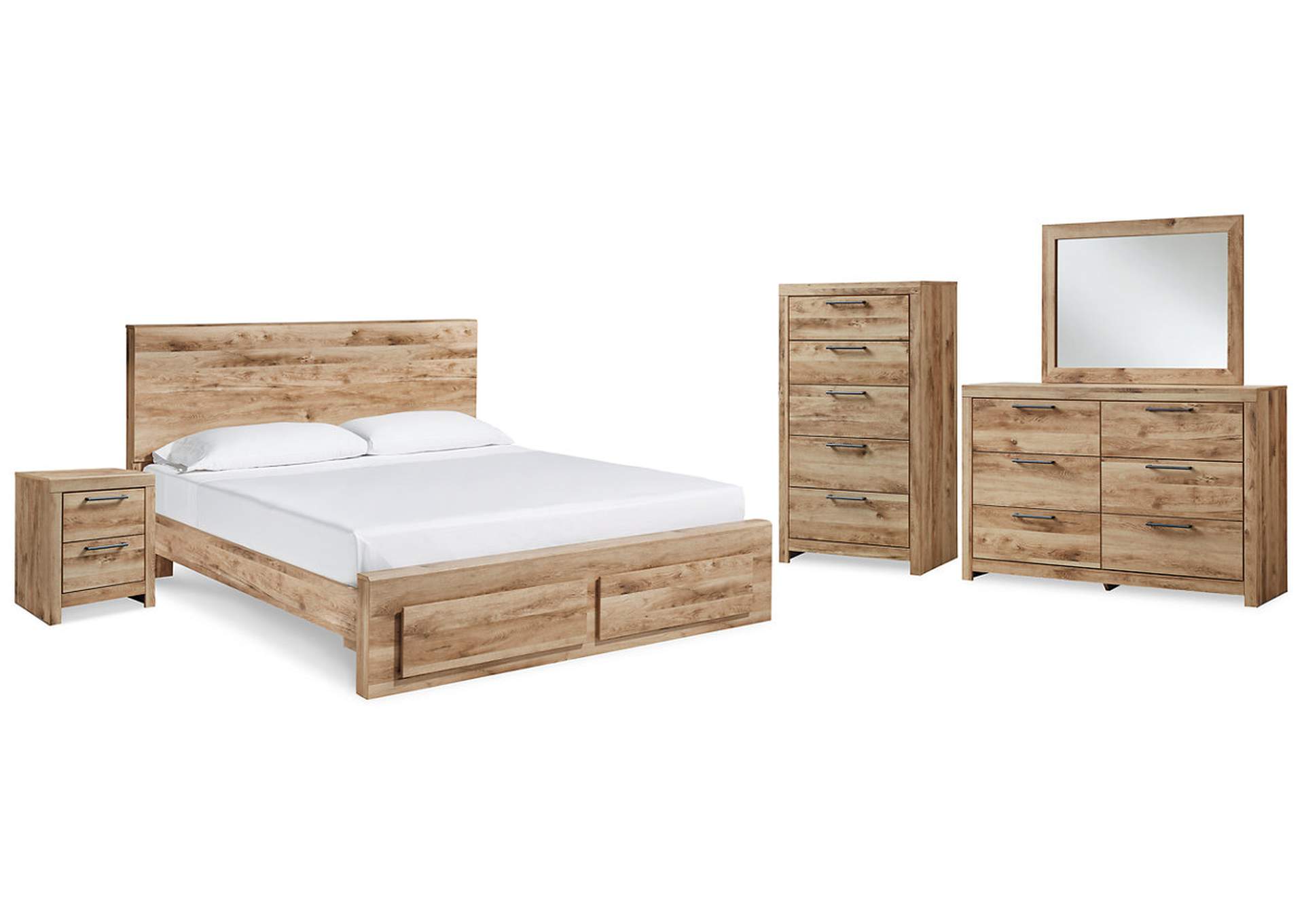 Hyanna Queen Panel Storage Bed with Mirrored Dresser, Chest and Nightstand,Signature Design By Ashley