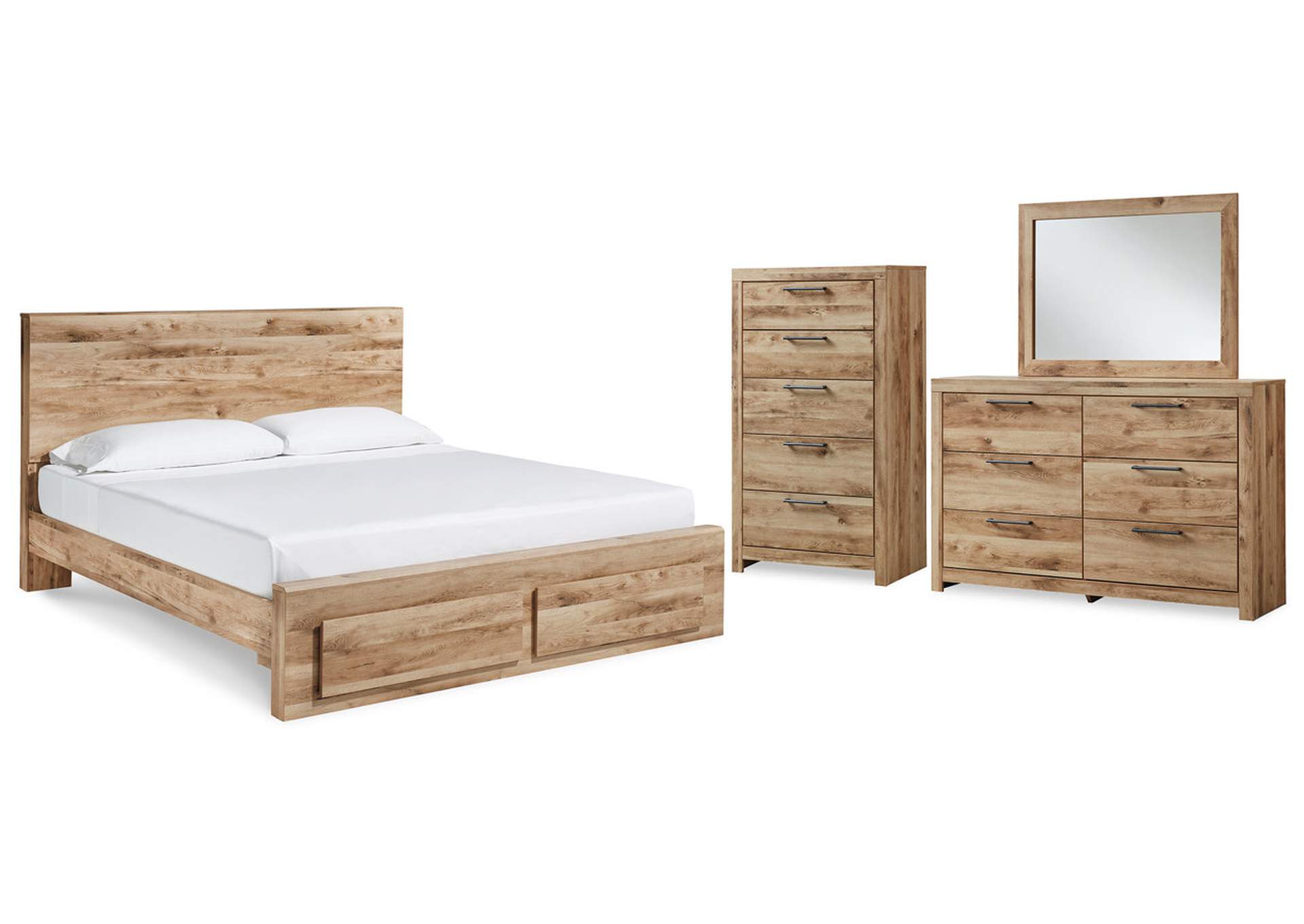 Hyanna Queen Panel Storage Bed with Mirrored Dresser and Chest,Signature Design By Ashley