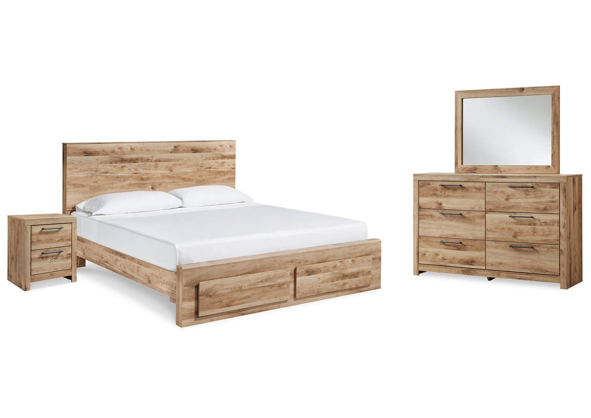 Hyanna Queen Panel Storage Bed with Mirrored Dresser and Nightstand,Signature Design By Ashley