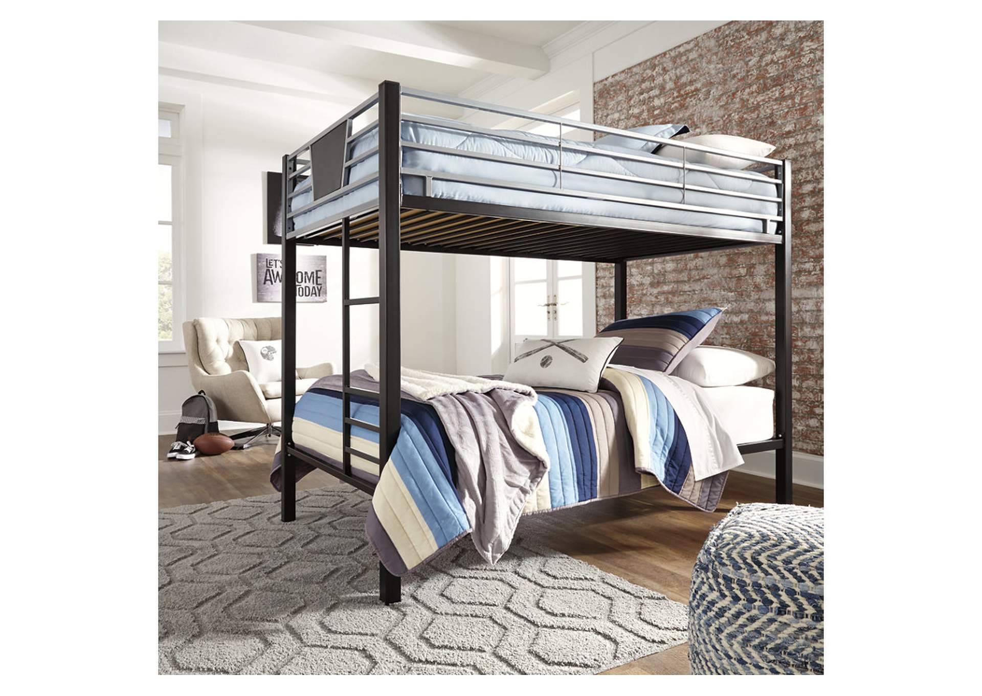 Dinsmore Twin over Twin Bunk Bed with Ladder,Signature Design By Ashley