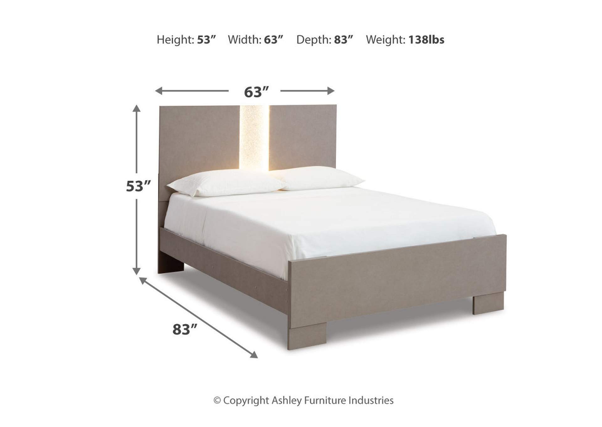 Surancha Full Panel Bed with Mirrored Dresser, Chest and 2 Nightstands,Signature Design By Ashley