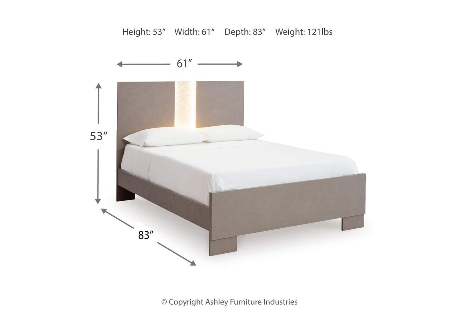 Surancha Full Panel Bed with Mirrored Dresser and Chest,Signature Design By Ashley