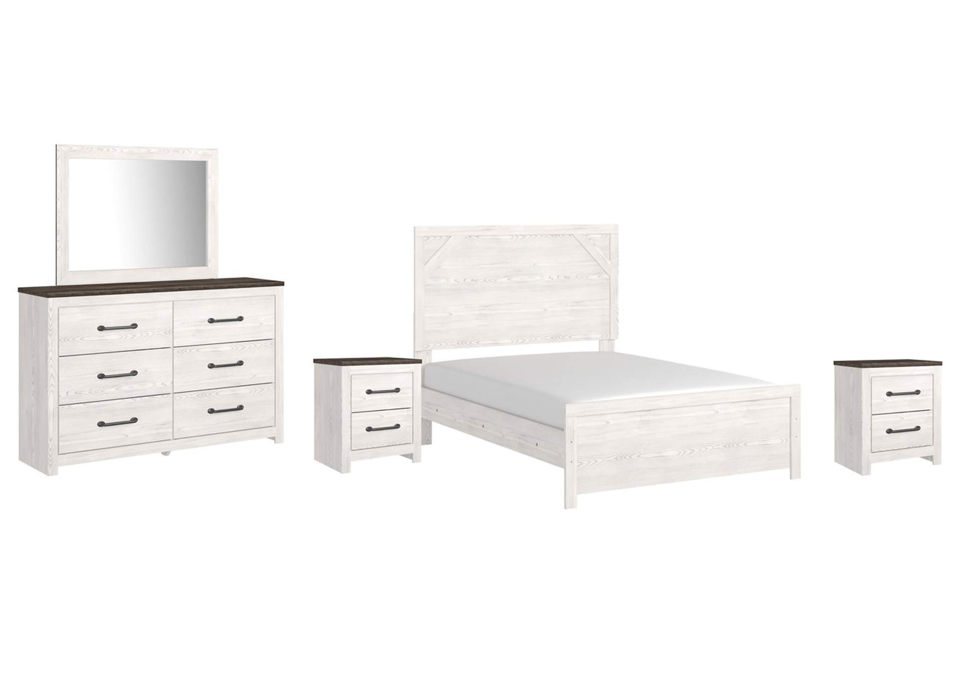 Gerridan Full Panel Bed with Mirrored Dresser and 2 Nightstands,Signature Design By Ashley