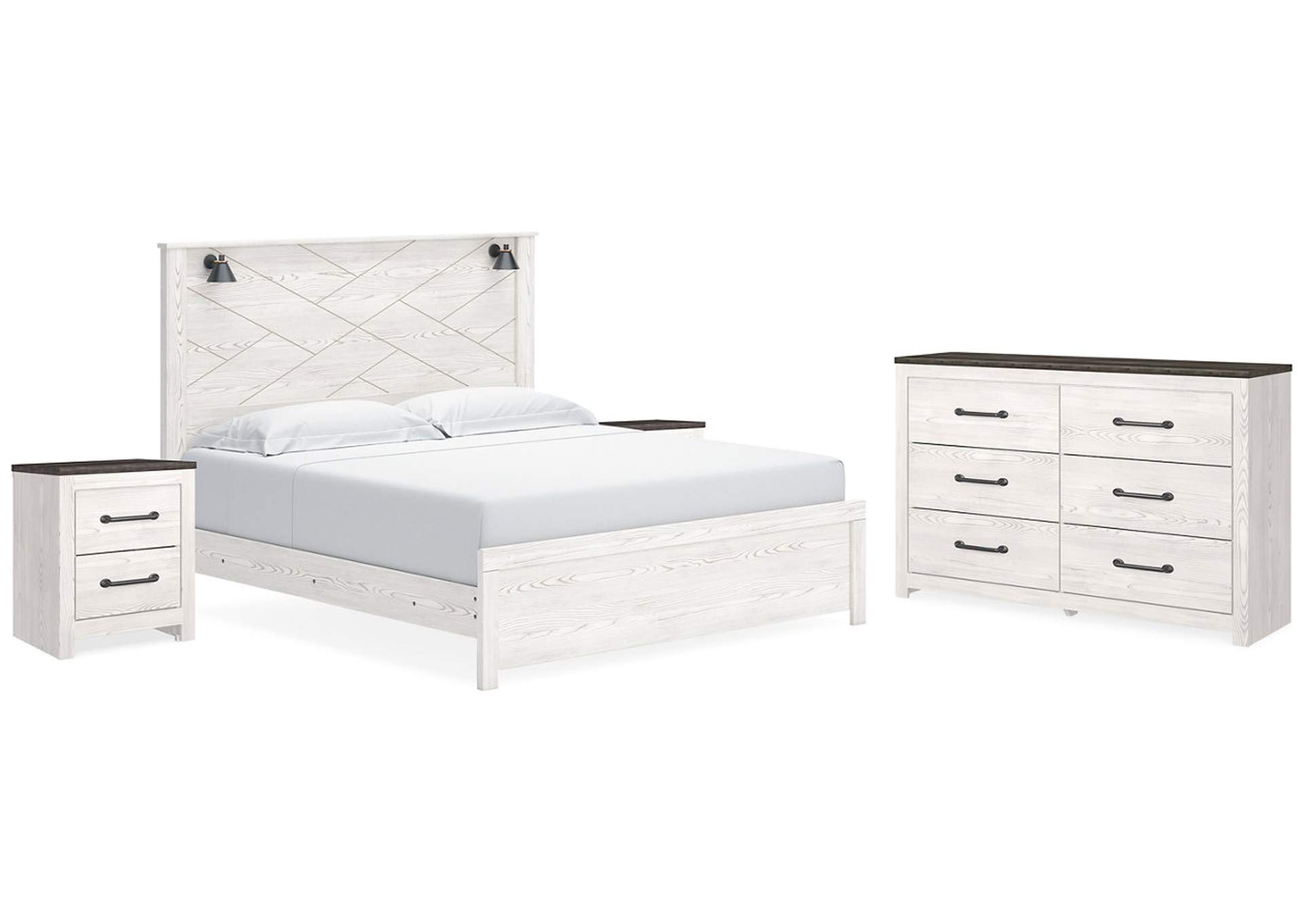 Gerridan King Panel Bed with Dresser and 2 Nightstands,Signature Design By Ashley