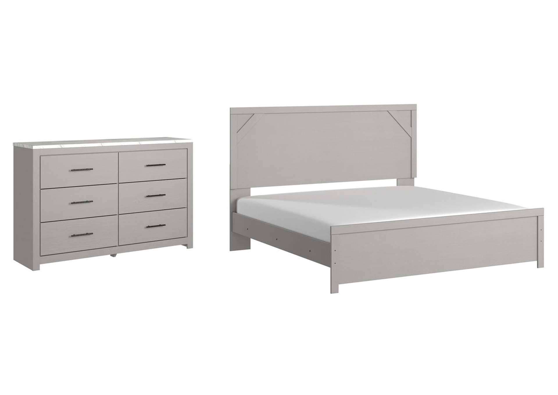 Cottonburg King Panel Bed with Dresser,Signature Design By Ashley