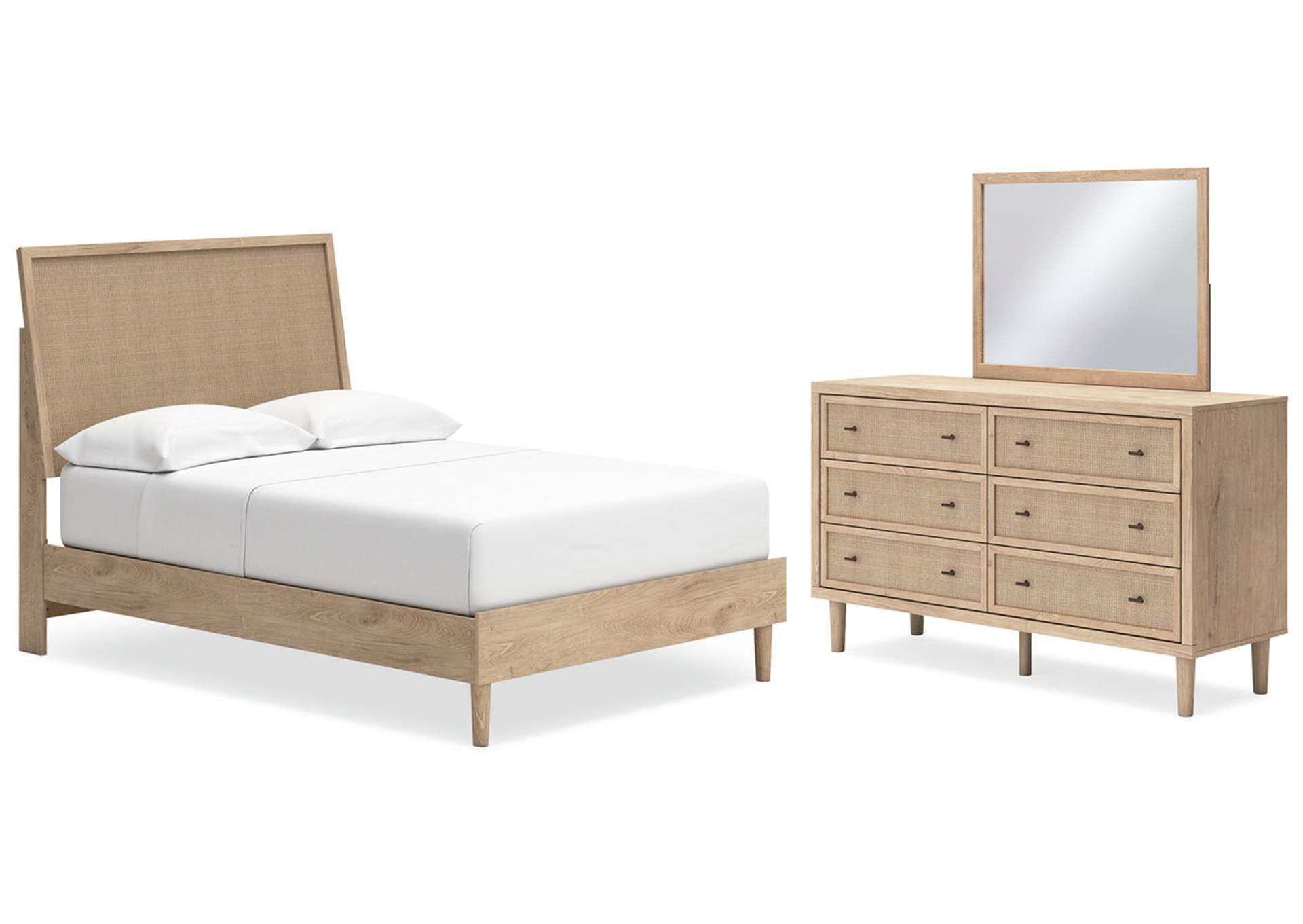 Cielden Full Panel Bed with Mirrored Dresser,Signature Design By Ashley