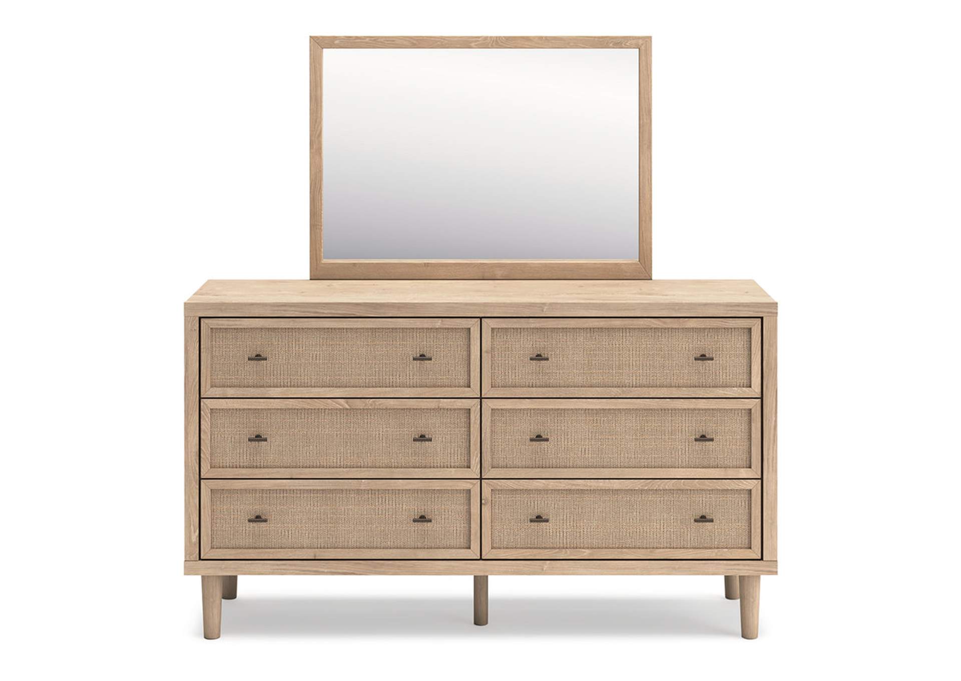 Cielden King Panel Bed with Mirrored Dresser, Chest and Nightstand,Signature Design By Ashley