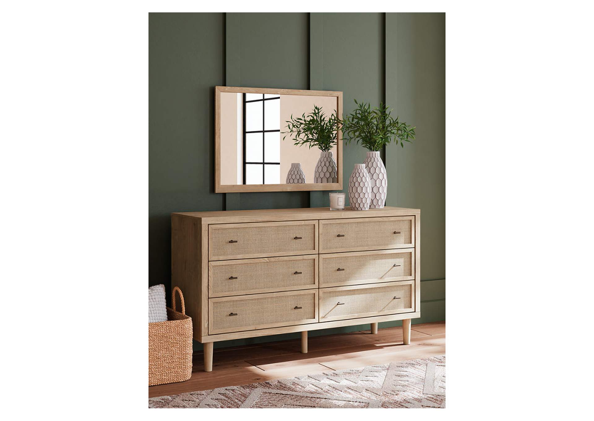 Cielden Full Panel Bed with Mirrored Dresser and 2 Nightstands,Signature Design By Ashley